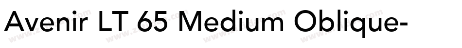 Avenir LT 65 Medium Oblique字体转换